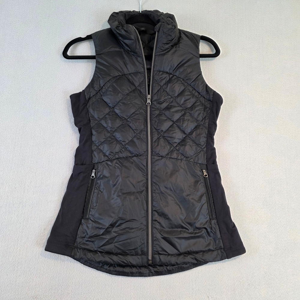 Lululemon Black Quilted Down For‎ a Run Puffer Vest 800-fill-power Goose Down 4